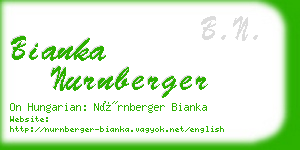 bianka nurnberger business card